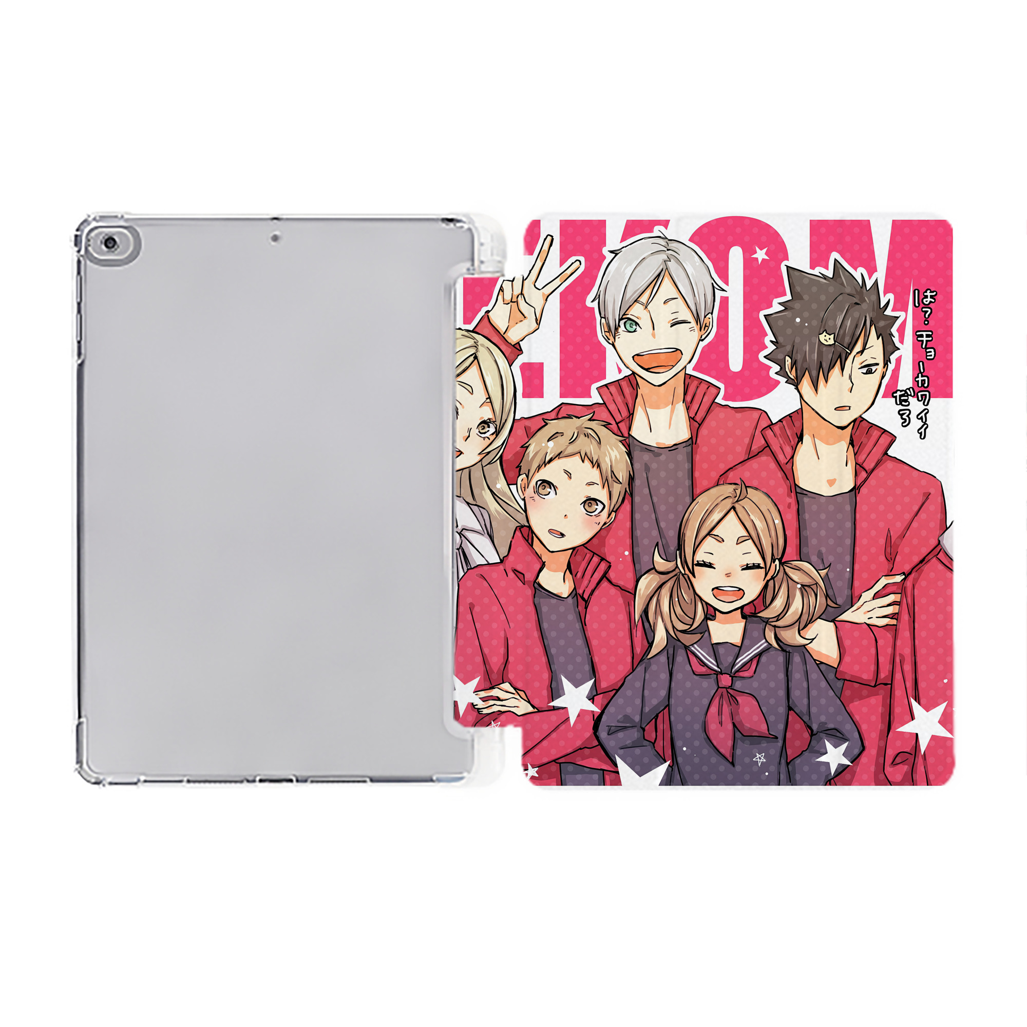（画像用） ハイキュー!! Haikyu!! IPad ケース ペン収納付き 三つ折りスタンド PUレザー×シリコン 対応機種9.5/10.5/10.9インチ